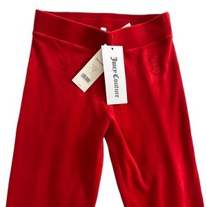 Juicy Couture Red Velour Leggings